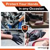 Defender Safety DSG-BNS-02, Nitrile Disposable Gloves, 6 Mil Palm, Nitrile, Powder-Free, L, 100 PK, Black DSG-BNS-02-L